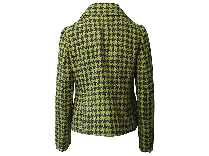 Iceberg Hahnentritt-Blazer aus grüner Baumwolle - Ansicht 3