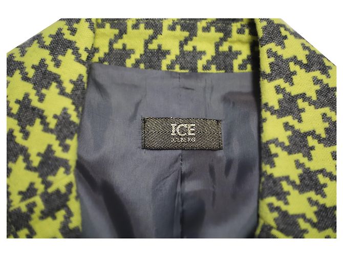 Iceberg Hahnentritt-Blazer aus grüner Baumwolle - Ansicht 7