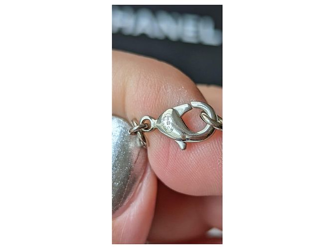 Chanel CC B15C Collana lunga in cristallo con logo Dubai Moon Argento - vista 10