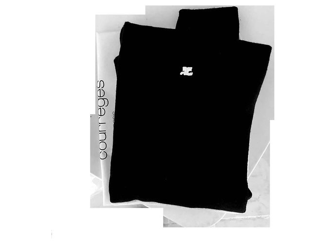 SUÉTER COM CAPUZ COURREGES Preto Branco - vista 2
