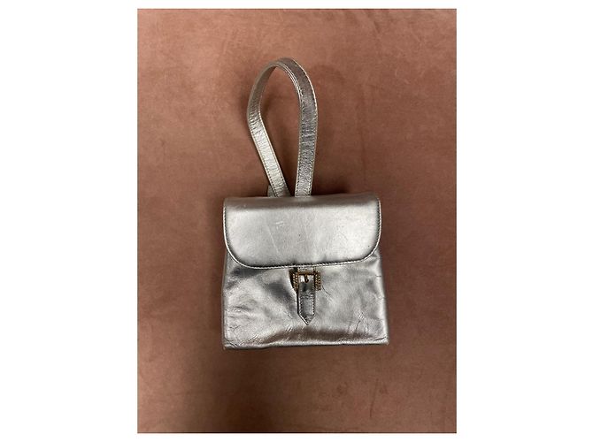 Borsa a mano Rene Caovilla in pelle argento - vista 2