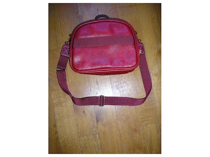 Lancel Vanity Elsa Rossa in Tela e Pelle Rosso - vista 3