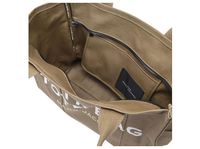 Borsa tote grande - Marc Jacobs - Verde ardesia - Cotone - vista 3