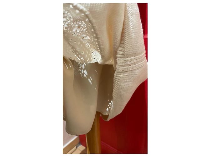Chloé Vestido de encaje y algodón crema 36 - vista 6