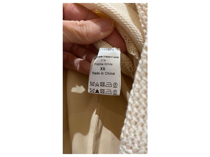Chloé Vestido de encaje y algodón crema 36 - vista 8