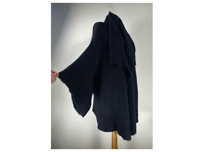 Autre Marque JARBO Strickjacke schwarz Suri Alpaka und Merinowolle - Ansicht 2