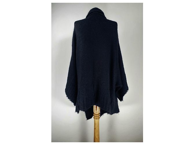 Autre Marque JARBO Strickjacke schwarz Suri Alpaka und Merinowolle - Ansicht 3