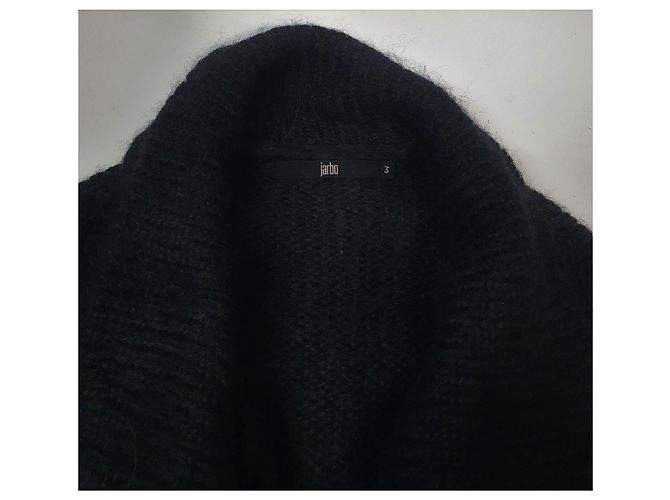 Autre Marque JARBO Strickjacke schwarz Suri Alpaka und Merinowolle - Ansicht 4