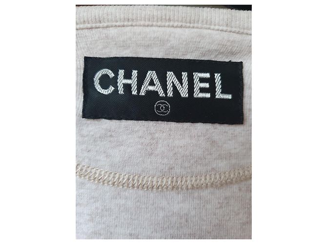Top Chanel Bege Creme de Algodão e Elastano - vista 4