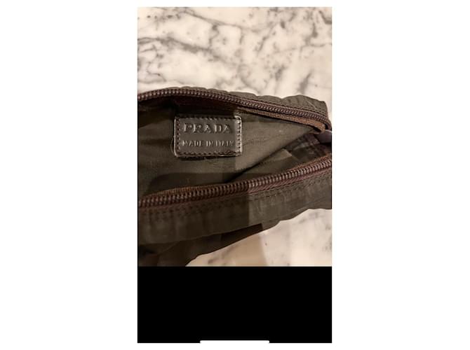 Pochette Prada Marrone in Tessuto - vista 3