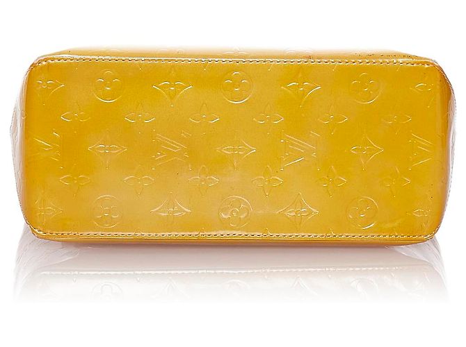 Louis Vuitton Yellow Vernis Reade MM Marrone Giallo Senape Marrone chiaro - vista 4