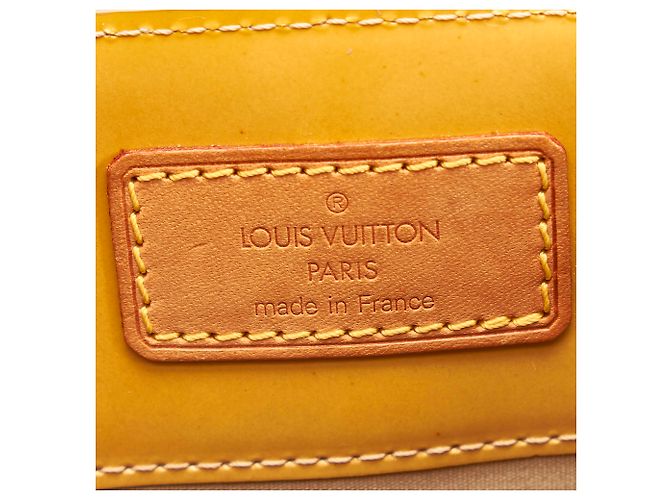 Louis Vuitton Yellow Vernis Reade MM Marrone Giallo Senape Marrone chiaro - vista 6