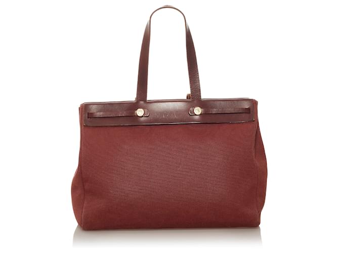 Hermès Hermes Brown Herbag Cabas MM Marrone Marrone scuro - vista 3