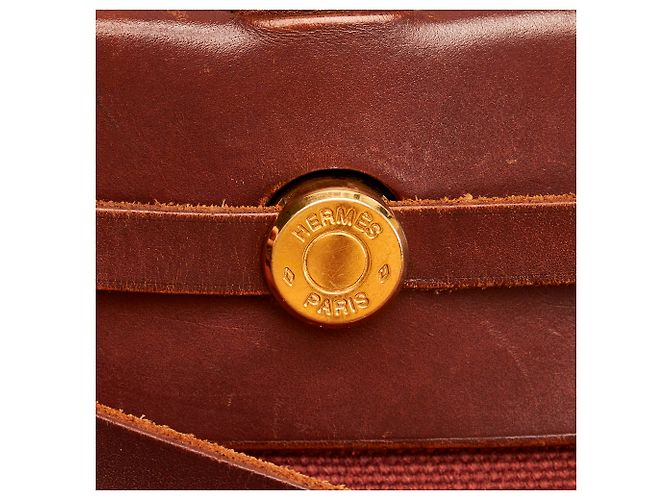 Hermès Hermes Brown Herbag Cabas MM Marrone Marrone scuro - vista 8