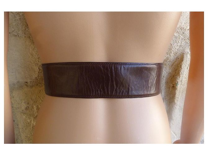 Breiter Burberry Gürtel aus Leder beige braun - Ansicht 4