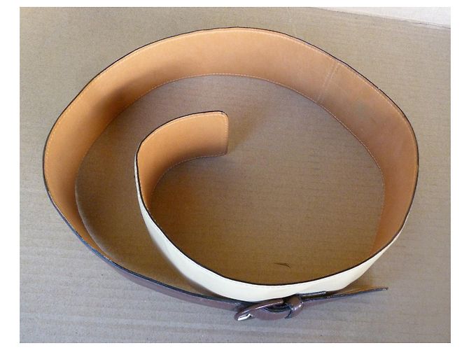 Breiter Burberry Gürtel aus Leder beige braun - Ansicht 6