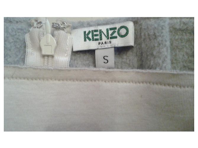 Falda Kenzo Cruda Bordada de Algodón y Poliéster - vista 4