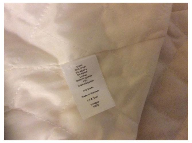 Autre Marque Abrigo de lana y alpaca color crema Crudo - vista 4