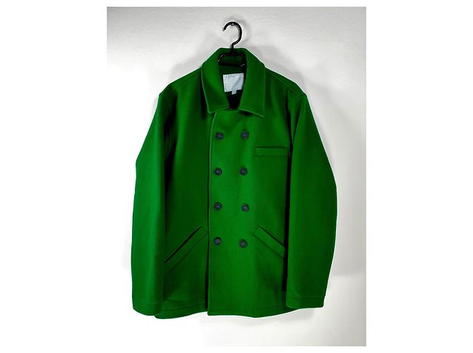 Soulland Wool Coat Green - view 4