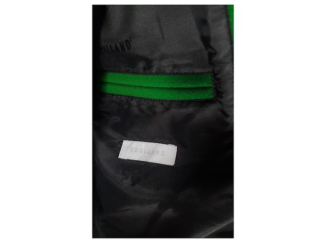 Soulland Wool Coat Green - view 7