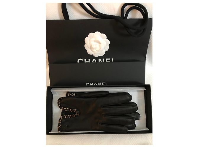 Luvas de Couro Chanel Preto - vista 2