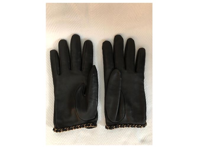 Luvas de Couro Chanel Preto - vista 3