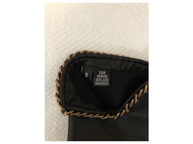 Luvas de Couro Chanel Preto - vista 4