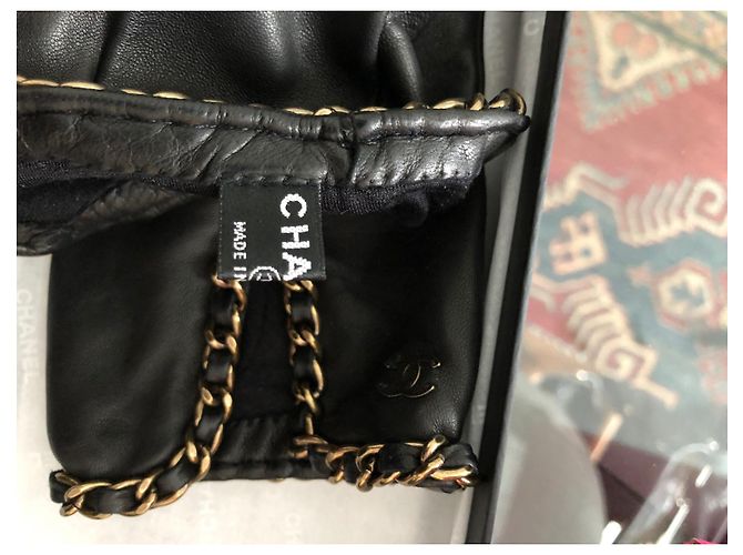 Luvas de Couro Chanel Preto - vista 5