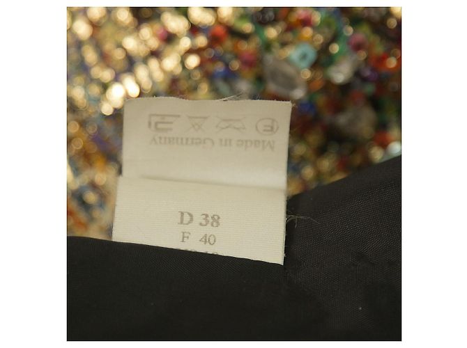 Ella Singh Multicolor Golden Shiny Beaded One Button Midi Coat size 38 Multiple colors - view 4