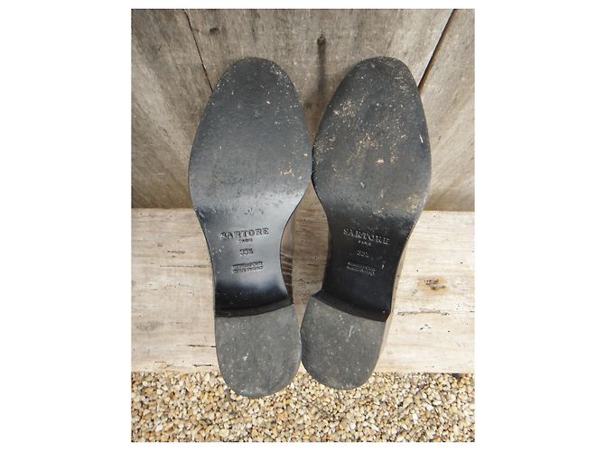 Botas Chelsea Sartore de piel kaki 36.5 Caqui - vista 5