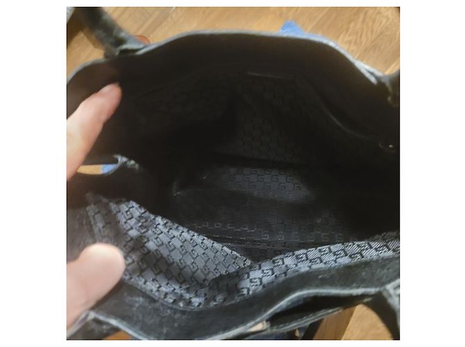 Gucci borsa stile cartella pelle nera Nero - vista 16