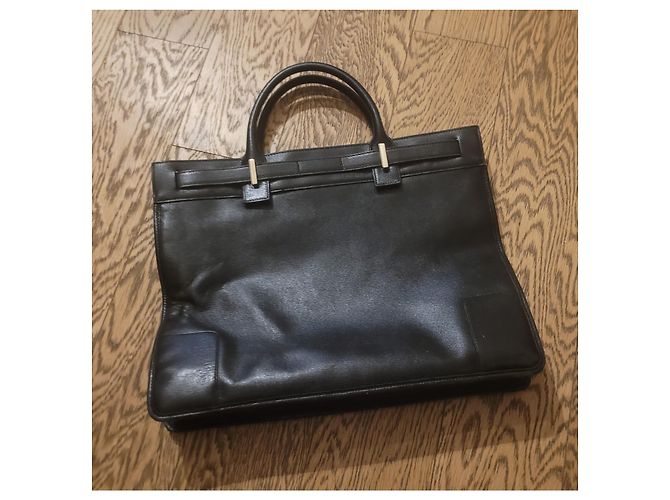 Gucci borsa stile cartella pelle nera Nero - vista 2