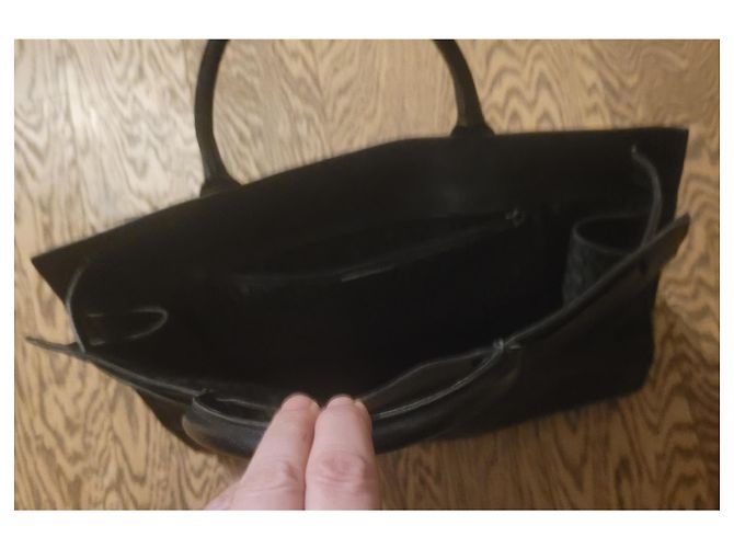 Gucci borsa stile cartella pelle nera Nero - vista 4