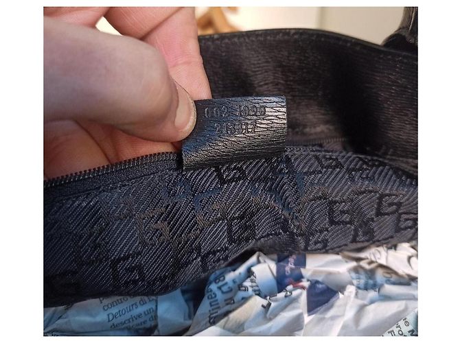 Gucci borsa stile cartella pelle nera Nero - vista 7
