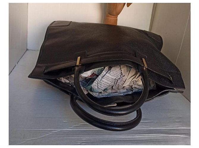 Gucci borsa stile cartella pelle nera Nero - vista 9
