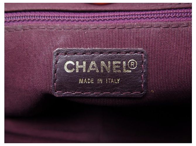 BOLSA DE COMPRAS CHANEL EM COURO CAVIAR BORGONHA BOLSA DE COURO Bordeaux - vista 15