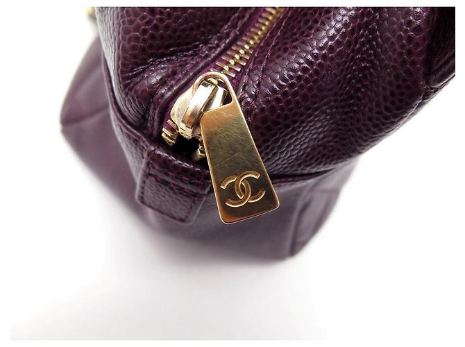 BOLSA DE COMPRAS CHANEL EM COURO CAVIAR BORGONHA BOLSA DE COURO Bordeaux - vista 7