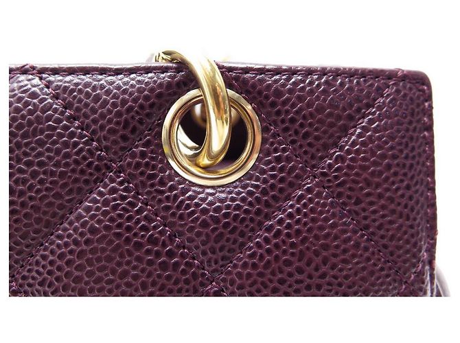 BOLSA DE COMPRAS CHANEL EM COURO CAVIAR BORGONHA BOLSA DE COURO Bordeaux - vista 9