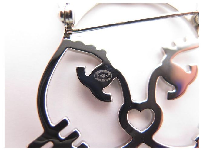 NEUE CHANEL CHAT CHOUPETTE SILBERNE STRASS BROSCHE + SAMMLERBOX NEUE BROSCHE - Ansicht 3