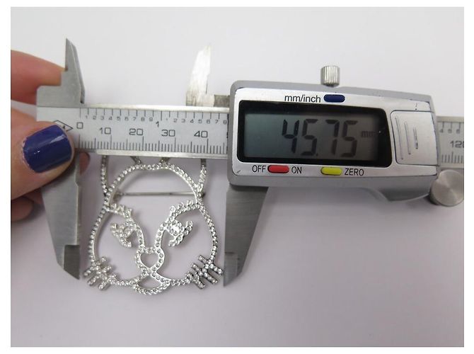 NEUE CHANEL CHAT CHOUPETTE SILBERNE STRASS BROSCHE + SAMMLERBOX NEUE BROSCHE - Ansicht 6