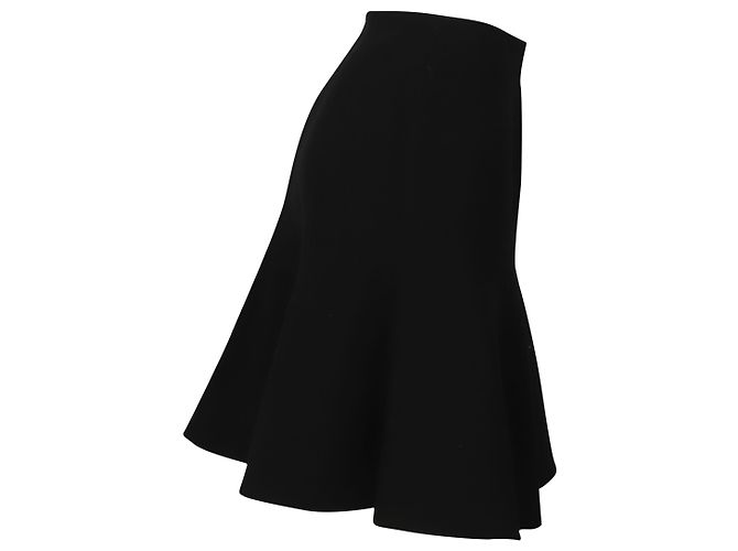 Falda a la rodilla en seda negra de Temperley London Negro - vista 2