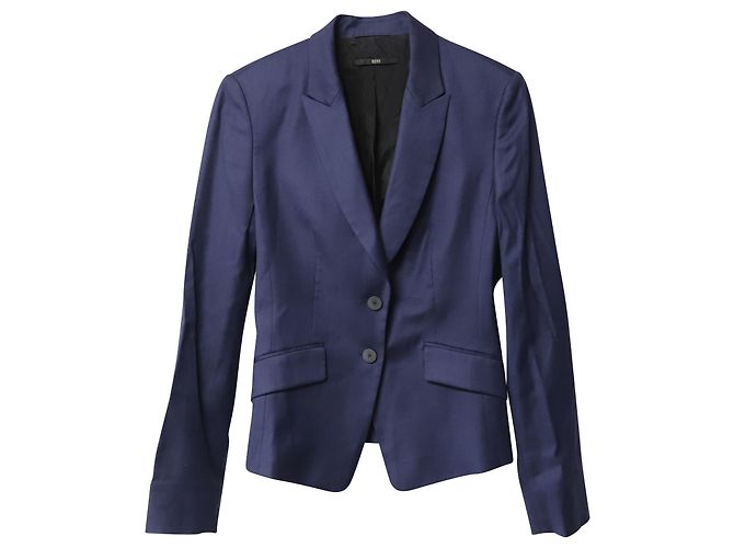 Blazer de botonadura sencilla en lana azul de Hugo Boss - vista 2