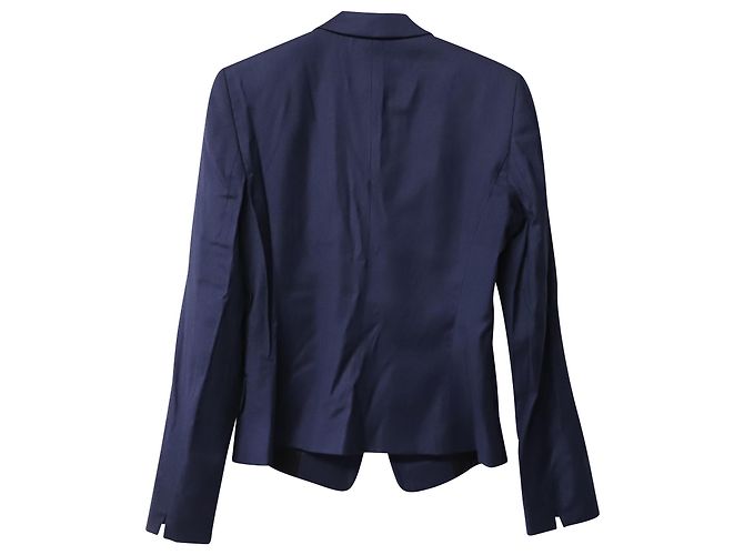 Blazer de botonadura sencilla en lana azul de Hugo Boss - vista 5