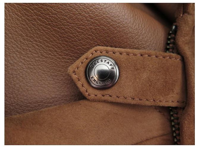 NEW BELSTAFF JACKET LEDERJACKE COOPER SUEDE 710207 48 M LIGHT BROWN LEATHER - view 14