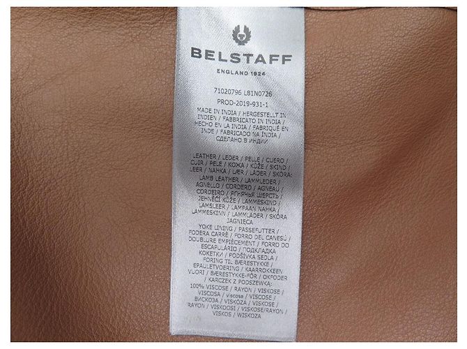 NEW BELSTAFF JACKET LEDERJACKE COOPER SUEDE 710207 48 M LIGHT BROWN LEATHER - view 4