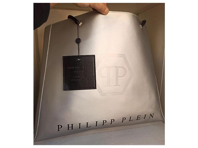 Philipp Plein hobo bag shopper prata - vista 6