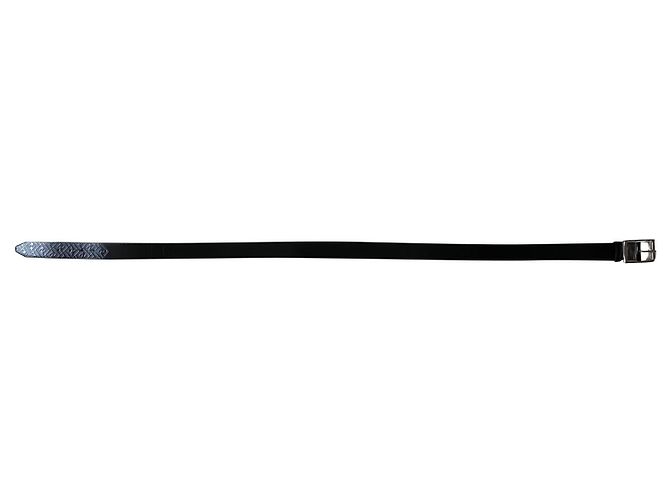 Nuova cintura fendi in pelle nera e argento 110cm Nero - vista 2