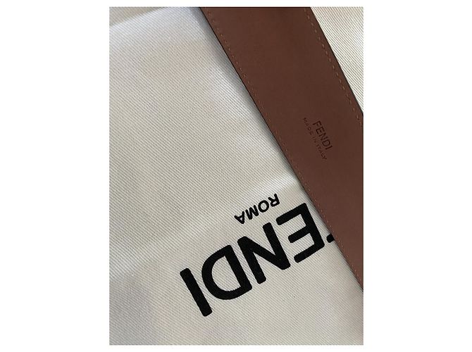Nuova cintura fendi in pelle nera e argento 110cm Nero - vista 7