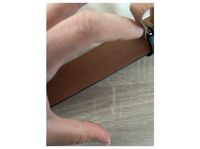 Nuova cintura fendi in pelle nera e argento 110cm Nero - vista 8