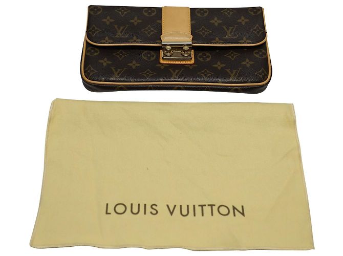 Louis Vuitton Pochette Louis Vuiton Sofia Coppola Monogram in tela marrone - vista 7